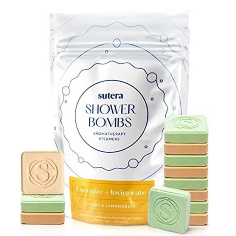 SUTERA home, shower bombs, nib, citrus& lemongrass
